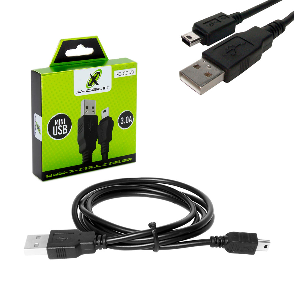 Cabo de Dados Mini USB XC-CD-V30 1.5M