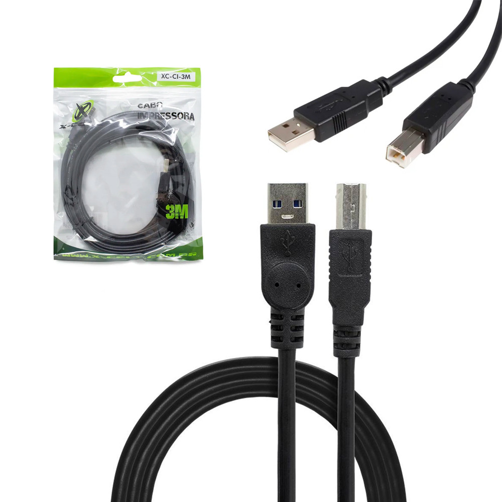 Cabo para Impressora USB 2.0 XC-CI-3M