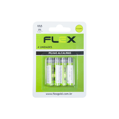 Pilha Alcalina Flex Cartela C/4 Unidades FX-AAAK4