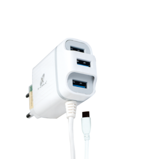 Carregador Ultra rápido Com 3 USB + Cabo type C  XC-UR23