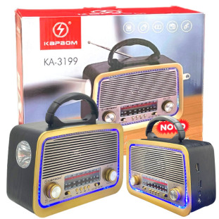 Rádio Portátil AM/FM/SW/USB/BLUETOOTH Recarregável 3199