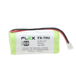 Bateria para Telefone Sem Fio 2.4V 600mAh FX-70U - Flex