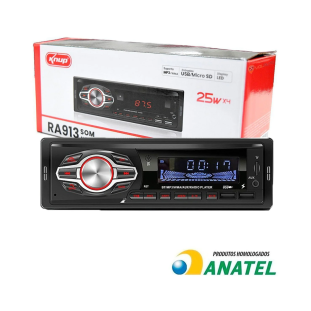 Som Automotivo Com Usb Bluetooth + Controle Knup KP-RA913 